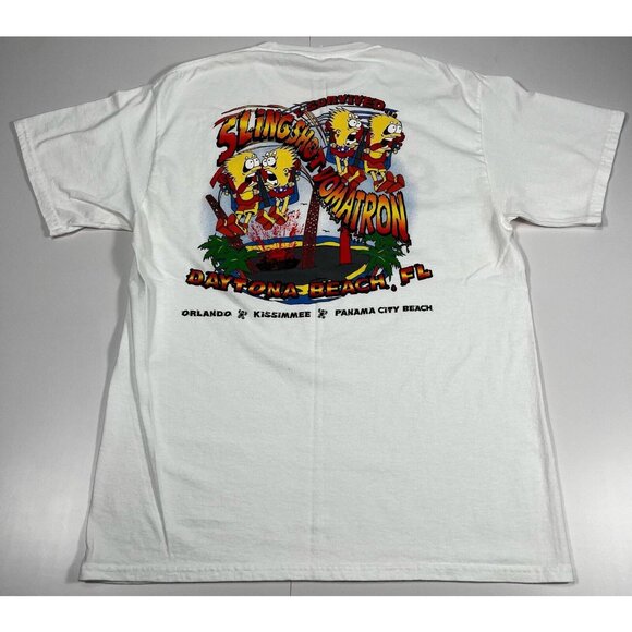 Slingshot Vomatron Screamer's Park Daytona Beach Florida T-Shirt Size M - Picture 1 of 7